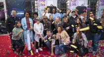 Members of the team behind "Hair Love" celebrate the Oscar® win with director Matthew A. Cherry and producer Karen Rupert Toliver